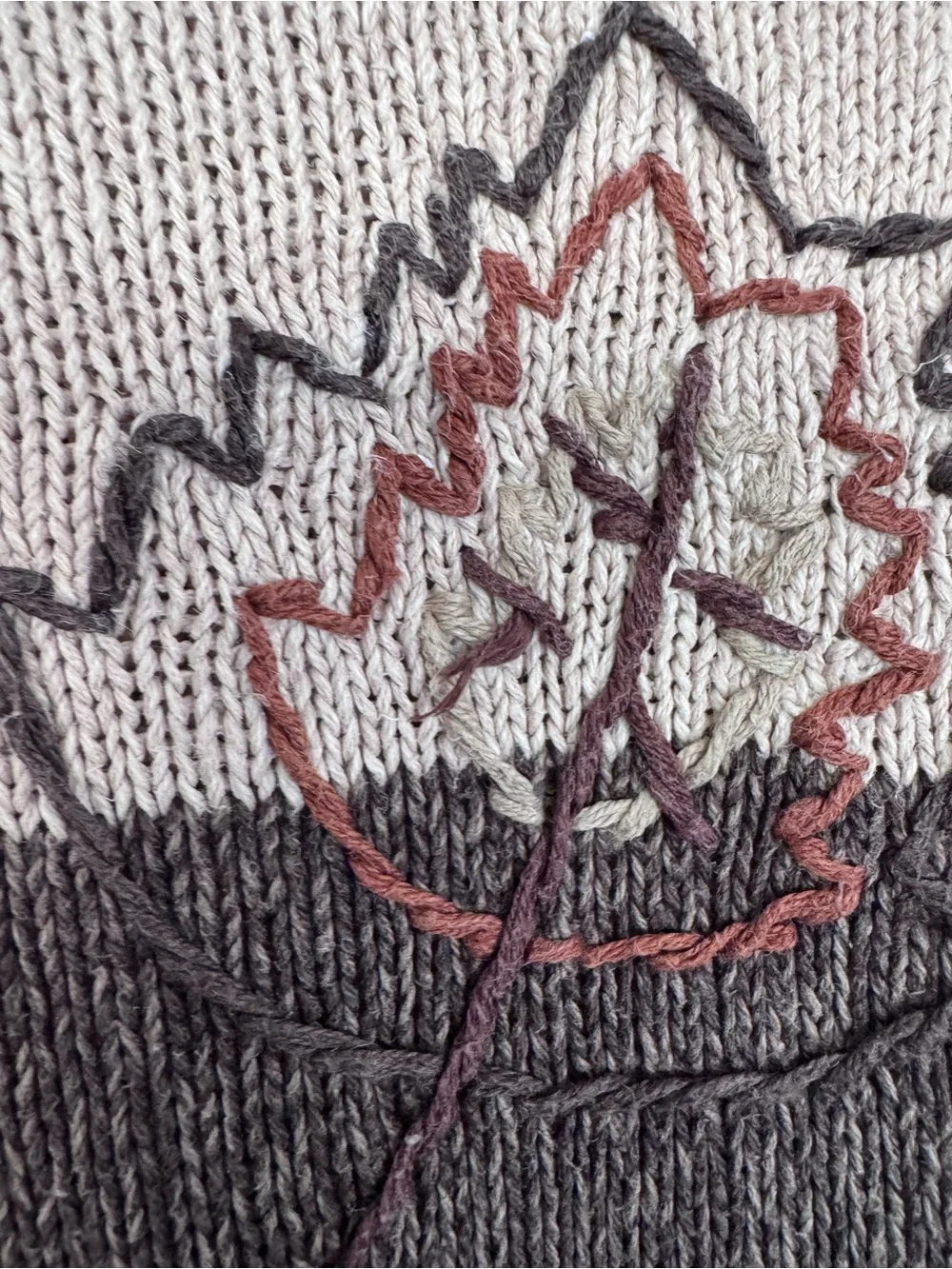 Dress Barn fall leaves colorblock sweater
